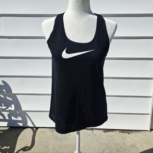 Nike Black Tank Top with White Swoosh